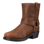 Men's Harness Ankle Boots With Rivet Detail