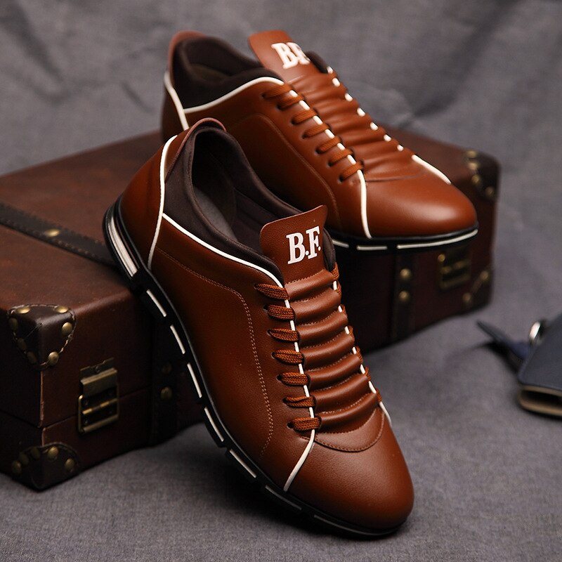 Men’s Contrast-Trim Casual Sneakers