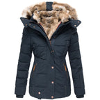 Women’s Fur-Trim Hooded Winter Jacket