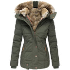 Women’s Fur-Trim Hooded Winter Jacket