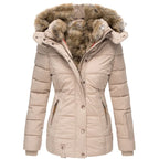 Women’s Fur-Trim Hooded Winter Jacket