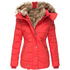 Women’s Fur-Trim Hooded Winter Jacket