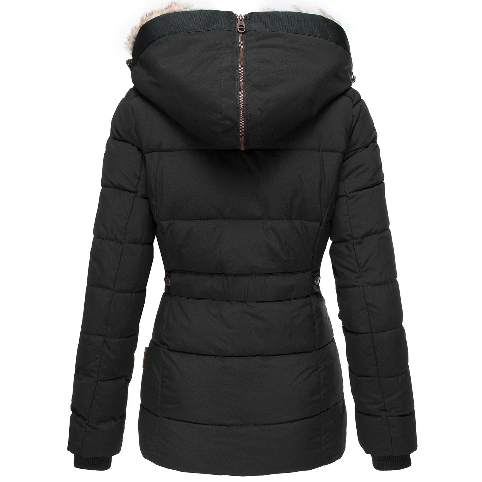 Women’s Fur-Trim Hooded Winter Jacket