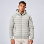Men's Hooded Quilted Zip-Up Jacket