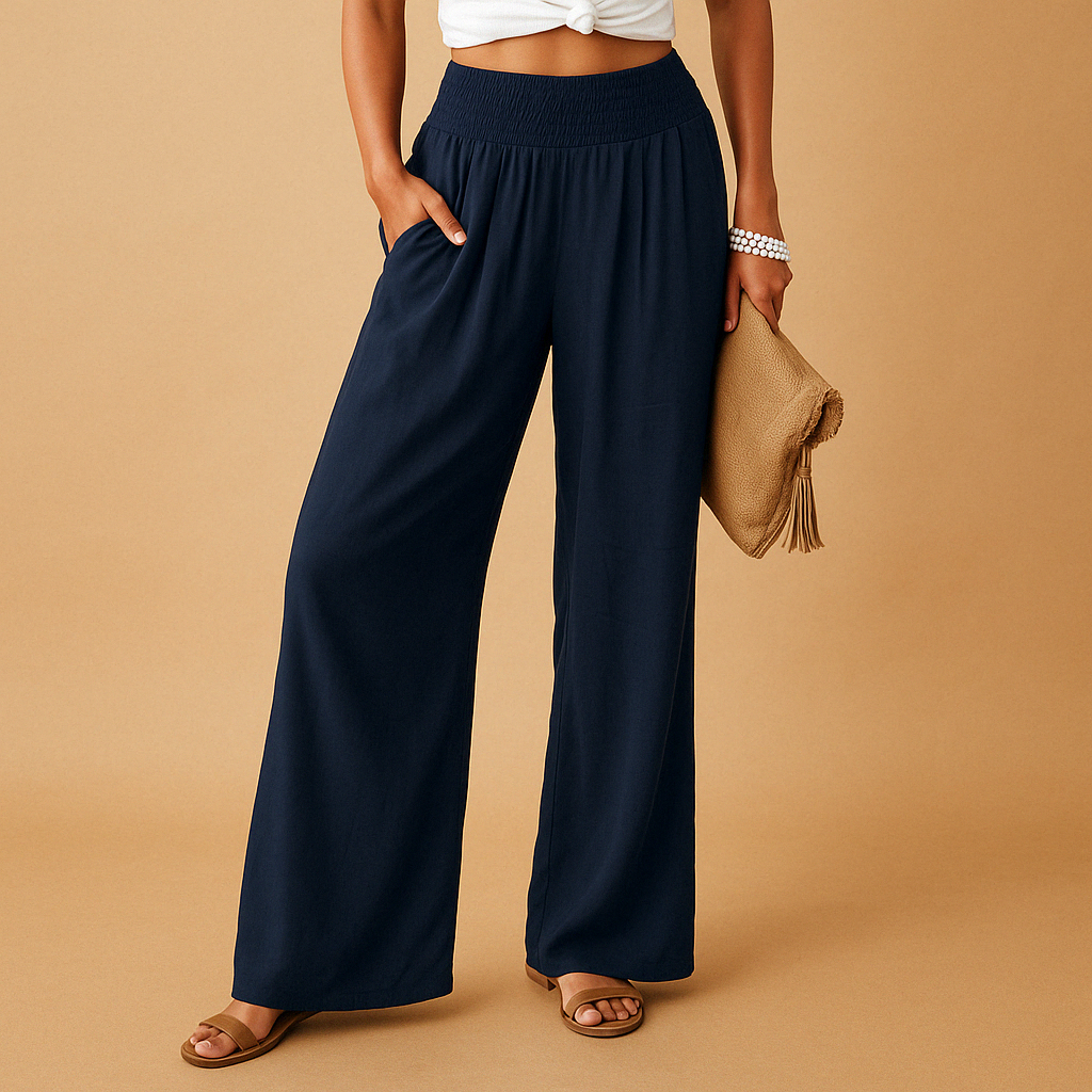 Women's Elastic Waist Palazzo Pants