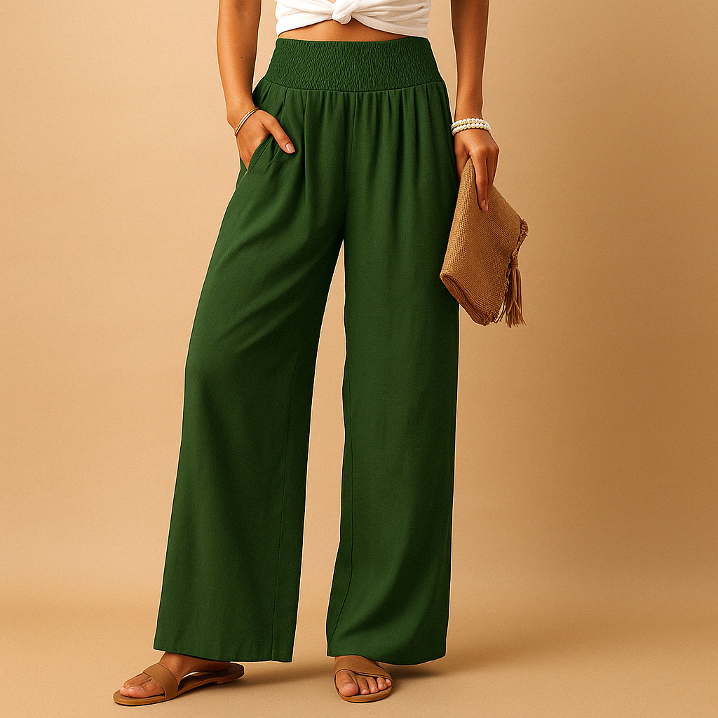 Women's Elastic Waist Palazzo Pants