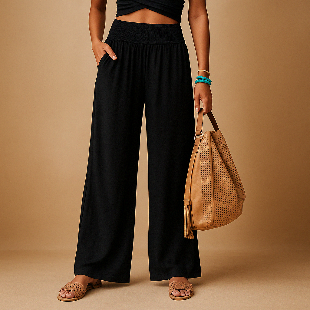Women's Elastic Waist Palazzo Pants
