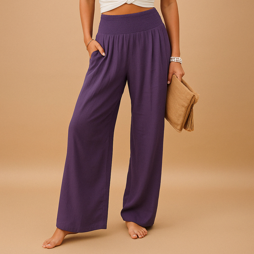 Women's Elastic Waist Palazzo Pants