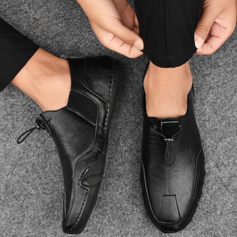 Men’s Drawstring Slip-On Casual Loafers