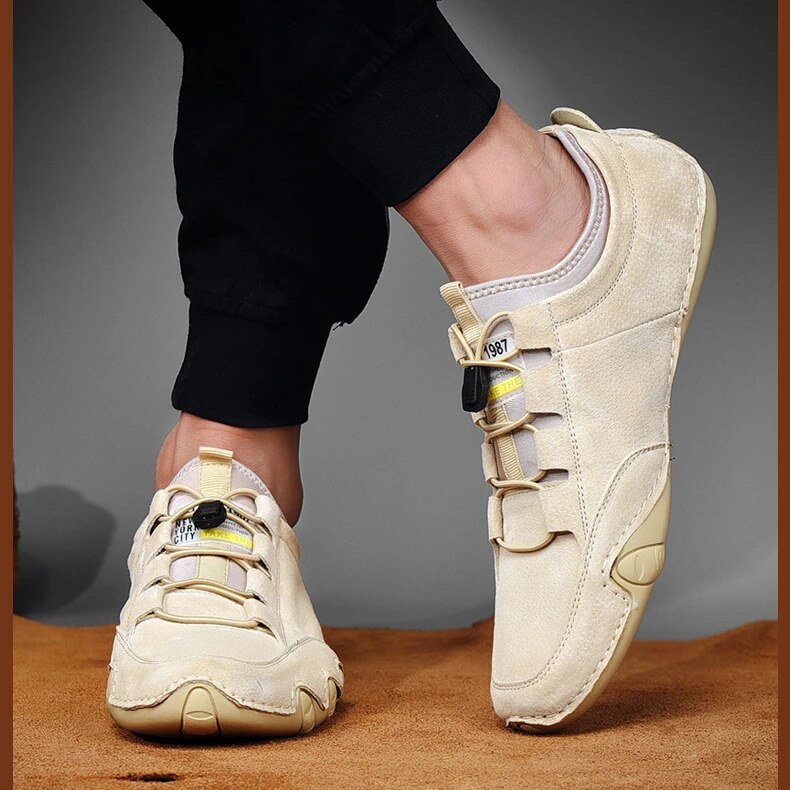 Men’s Drawstring Slip-On Casual Loafers