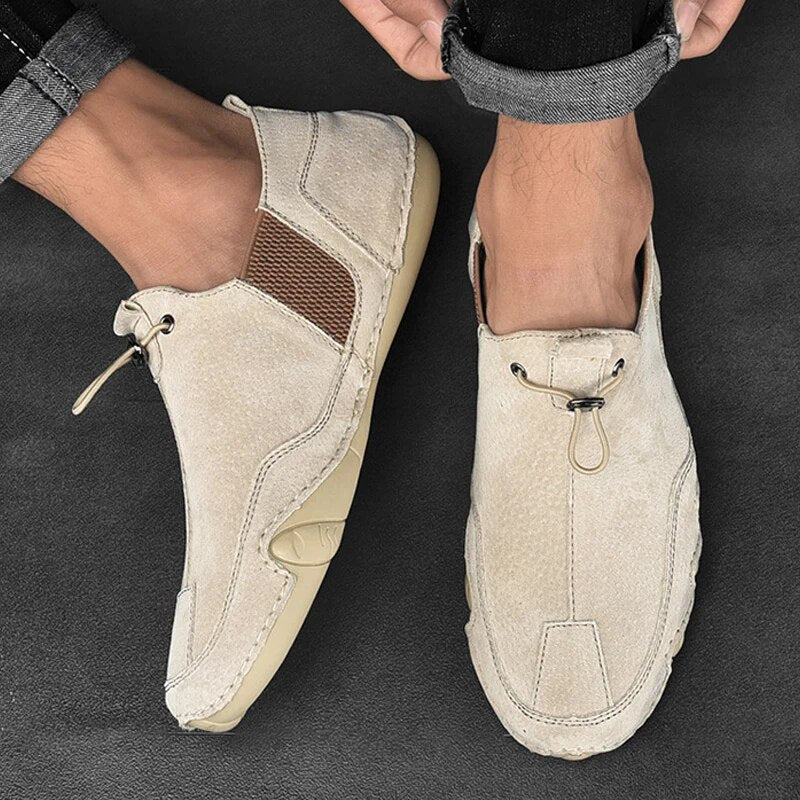 Men’s Drawstring Slip-On Casual Loafers
