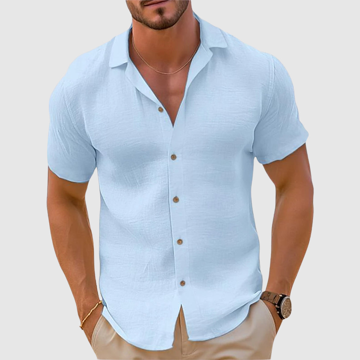 Men's Casual Button Up Shirt