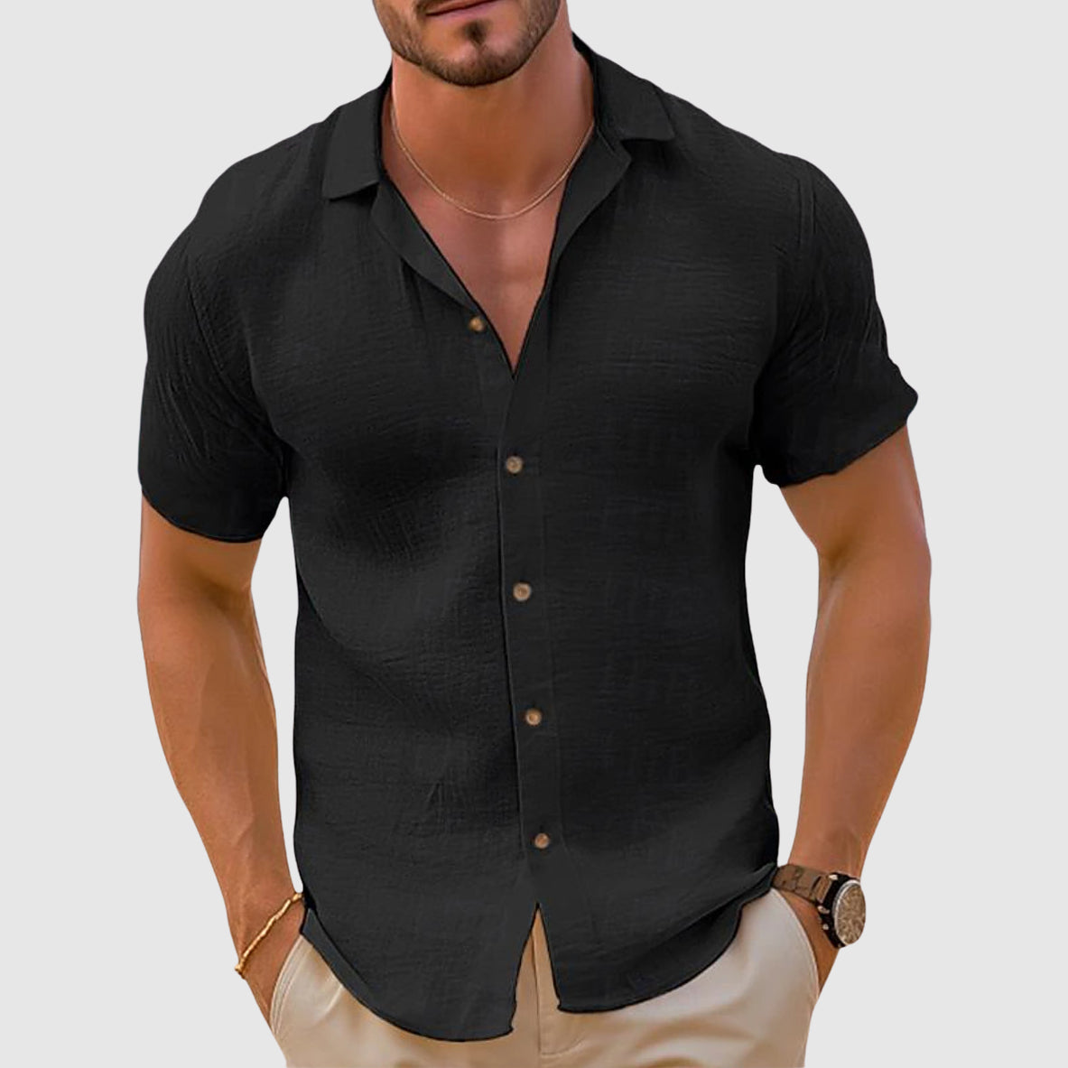 Men's Casual Button Up Shirt