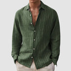 Men’s Relaxed-Fit Striped Button-Up Shirt