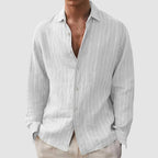 Men’s Relaxed-Fit Striped Button-Up Shirt