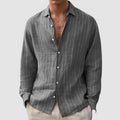Men’s Relaxed-Fit Striped Button-Up Shirt