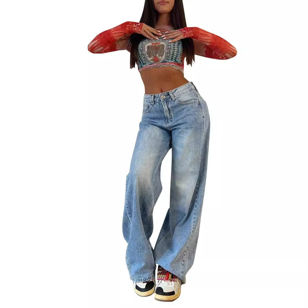 Women's Wide Leg Denim Jeans