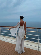 Women's Strapless Asymmetric Maxi Dress
