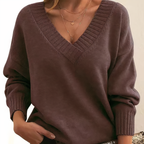 Women’s V-Neck Long-Sleeve Sweater