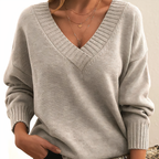 Women’s V-Neck Long-Sleeve Sweater
