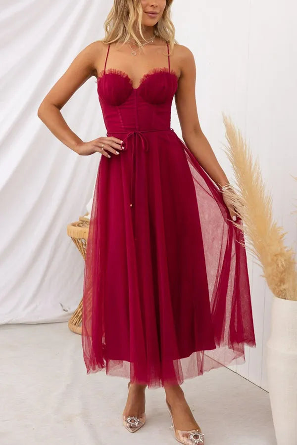 Women's Corset Tulle Dress