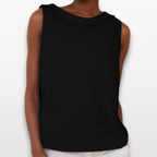 Women Sleeveless Blouse Elegant Minimal Top