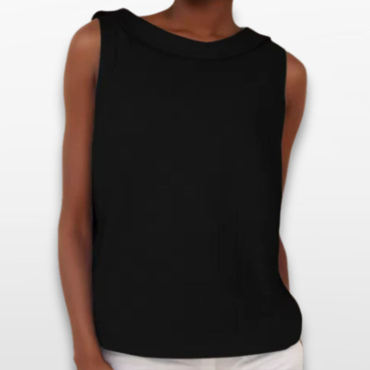 Women Sleeveless Blouse Elegant Minimal Top