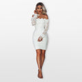 Women’s Off Shoulder Lace Bodycon Dress