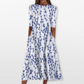 Women’s Floral Midi Dress With Pockets