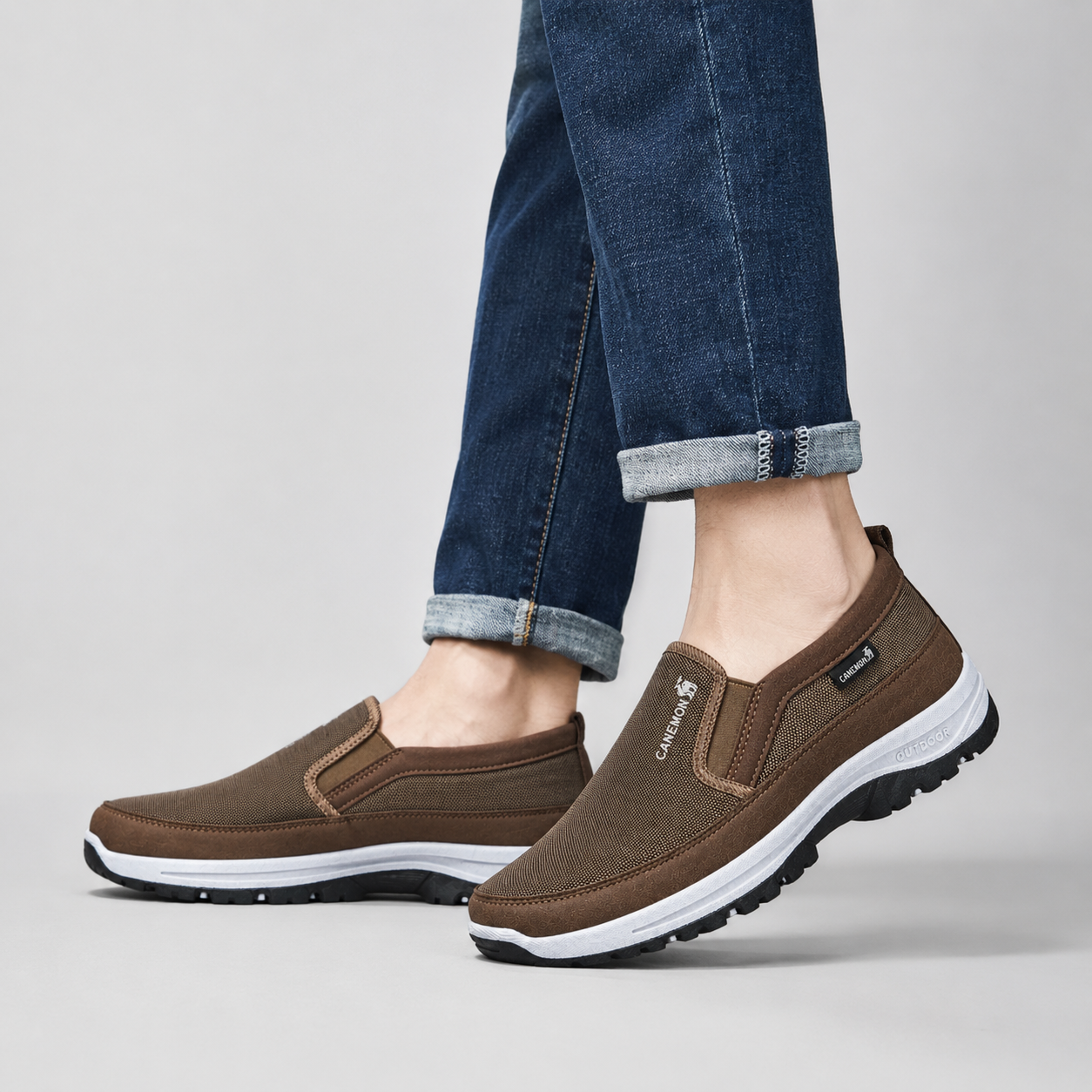 Men’s Orthopedic Slip On Shoes Outdoor Grip