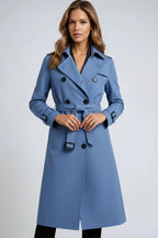 Women's Belted Double-Breasted Trench Coat