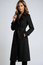 Women's Belted Double-Breasted Trench Coat