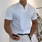Men's Notch Neck Casual T-Shirt
