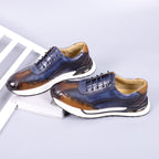 Men's Textured Leather Sneakers