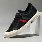Men's Low-Top Lace-Up Textured Sneakers