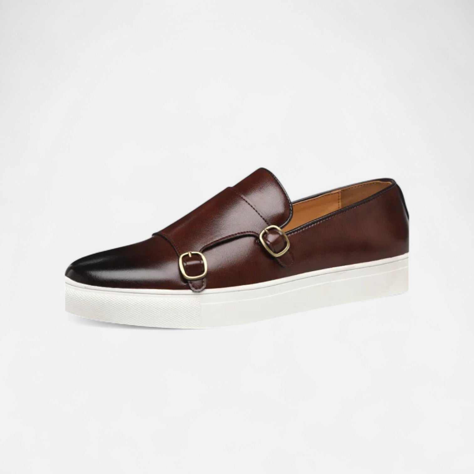 Men's Double Buckle Slip-On Loafers