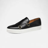 Men's Double Buckle Slip-On Loafers