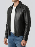 Men's Point-Collar Full-Zip Short Jacket