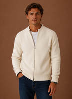 Men's Ribbed Full Zip Sweater
