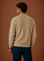 Men's Ribbed Full Zip Sweater