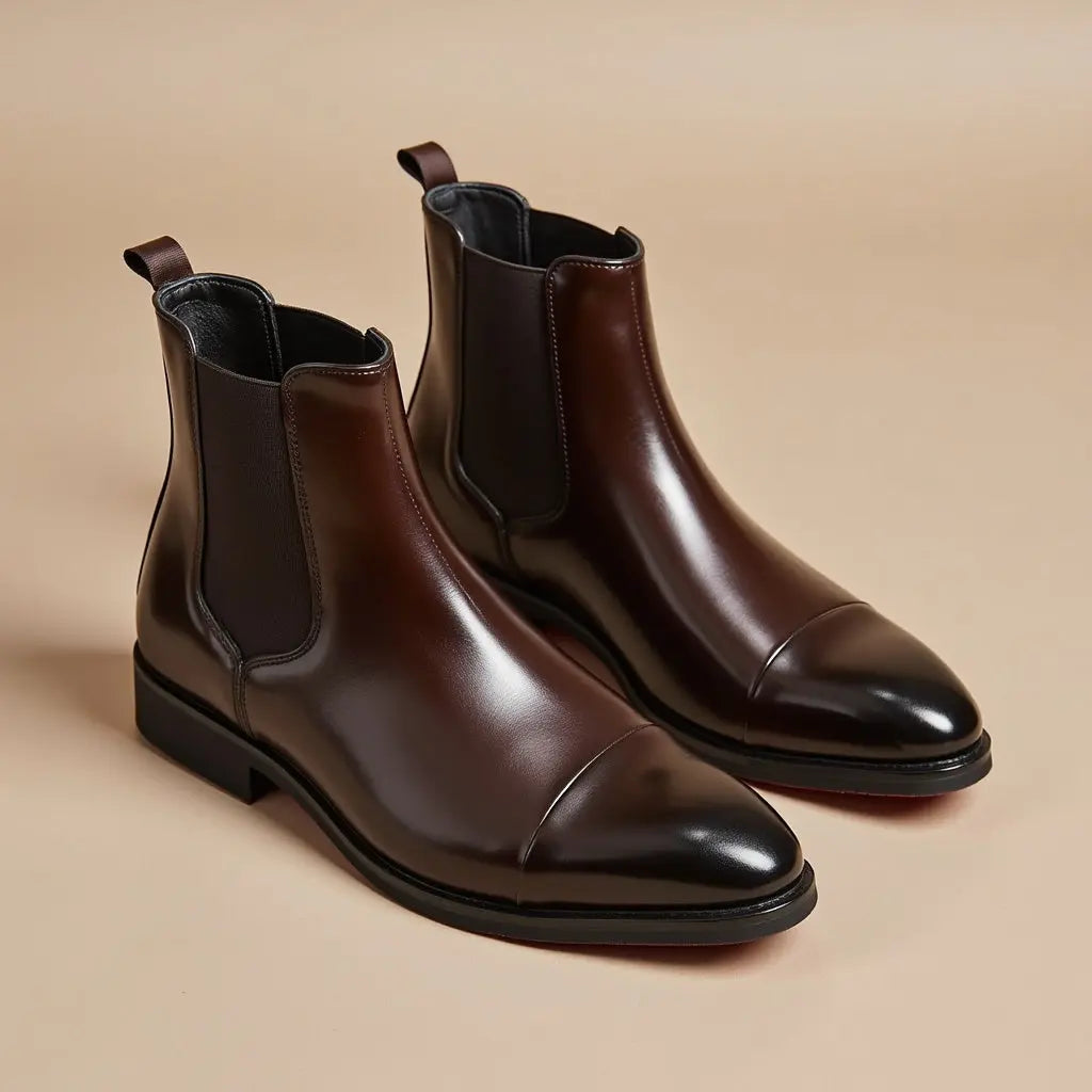 Men's Cap-Toe Dress Ankle Boots