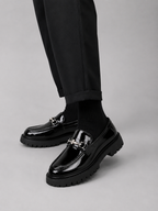 Men’s Chunky Sole Loafers with Metal Detail