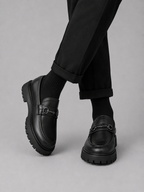 Men’s Chunky Sole Loafers with Metal Detail