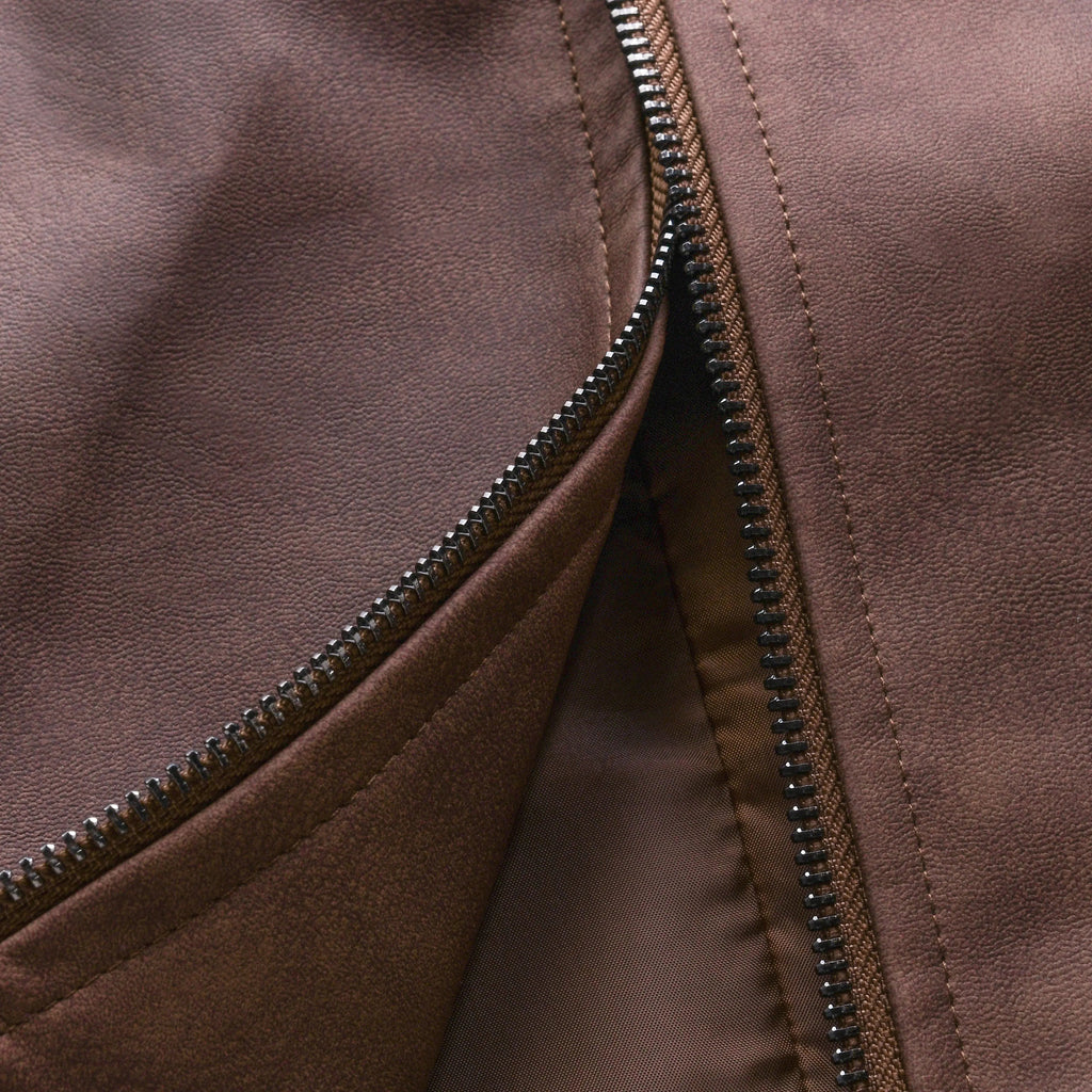 Men's Collared Zip-Up Short Jacket