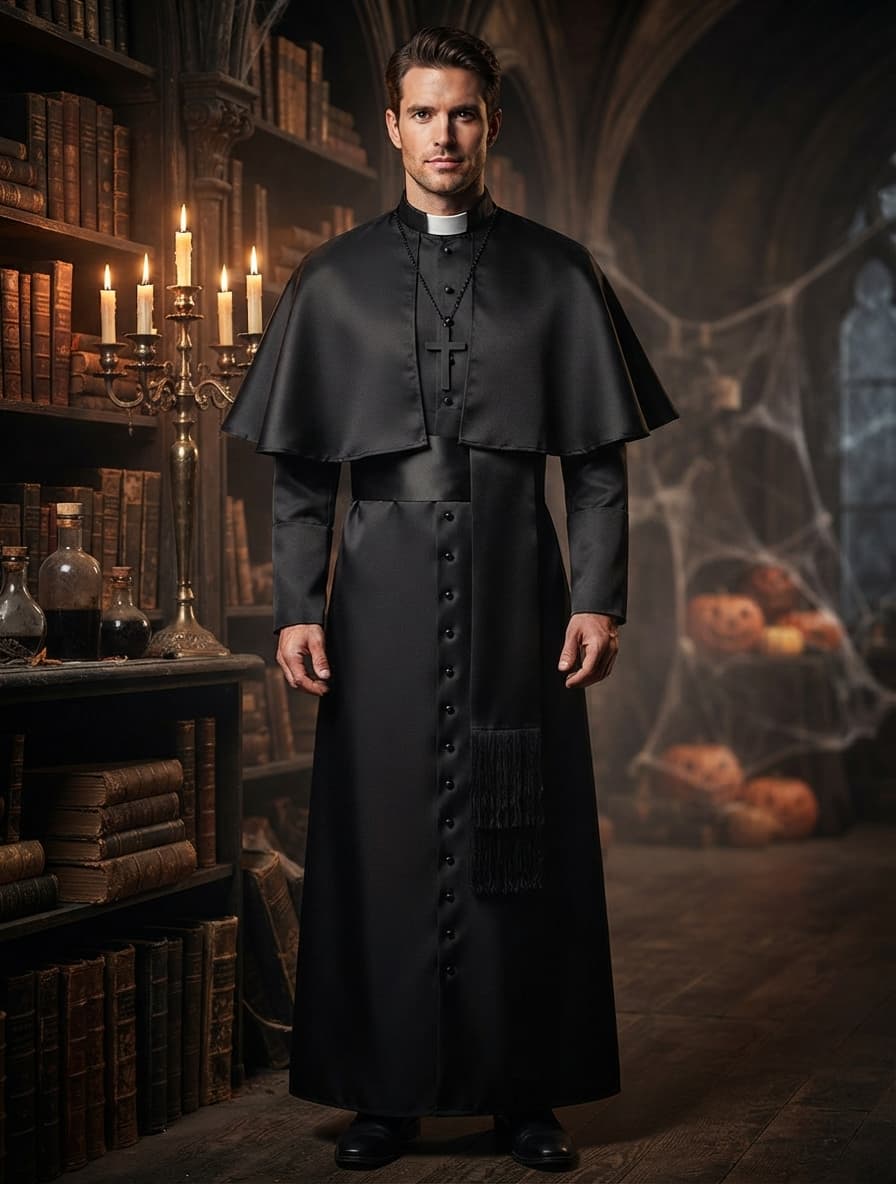 Men’s Halloween Priest Costume