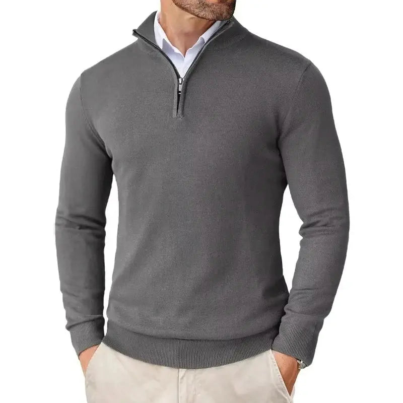 Men's Quarter-Zip Knit Sweater