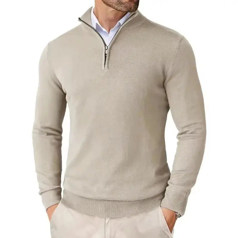 Men's Quarter-Zip Knit Sweater