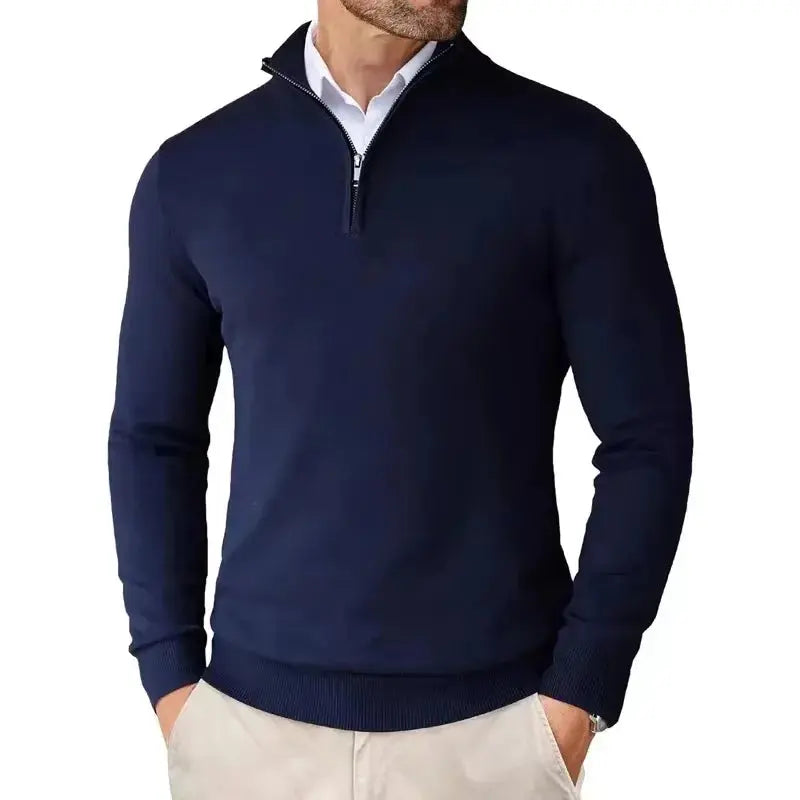 Men's Quarter-Zip Knit Sweater