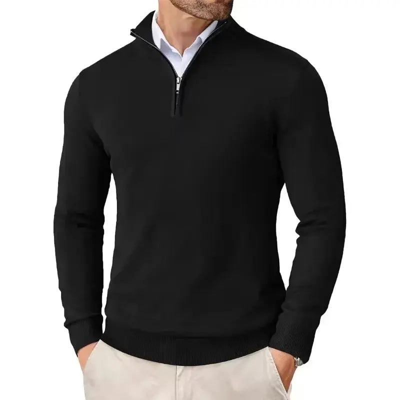 Men's Quarter-Zip Knit Sweater