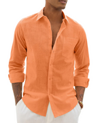 Men's Relaxed Fit Lightweight Button Up Shirt